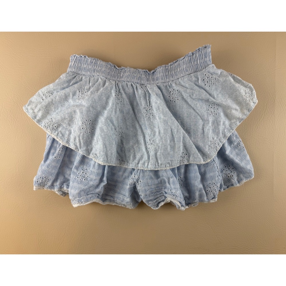 Boho Coastal Tiered Skort Eyelet Ruffle Medium American Eagle